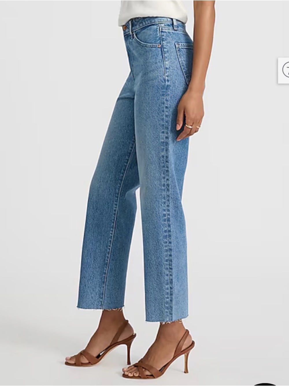 Express Straight Ankle High Rise Rigid Straight 50/50 Jeans